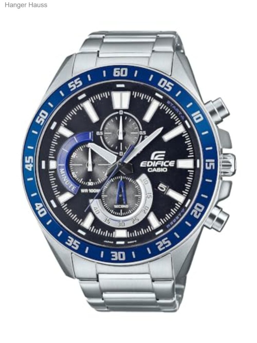 Men's Quartz Chronograph Sport Watch with Stainless Steel Strap